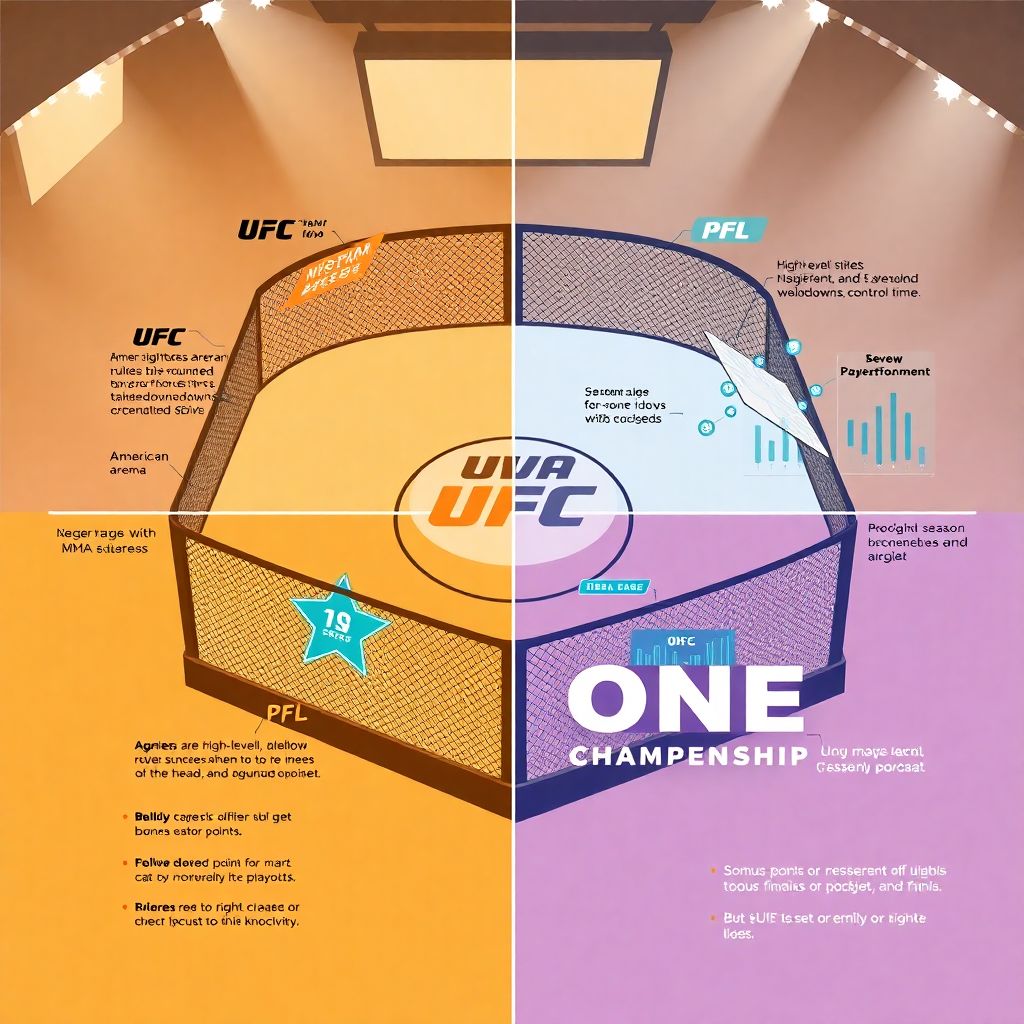 Ufc, Pfl, bellator и One: сравнение правил и стиля боёв в промоушенах